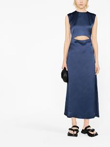 Loulou Studio Satijnen midi-jurk - Blauw