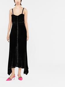 Rabanne Asymmetrische midi-jurk - Zwart