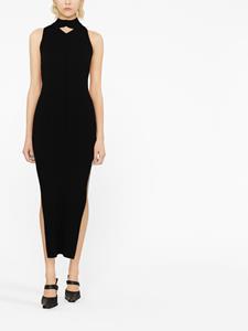 Courrèges Geribbelde jurk - Zwart