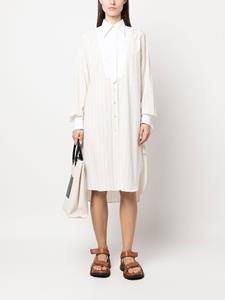 walesbonner Wales Bonner Gestreepte midi-jurk - Beige