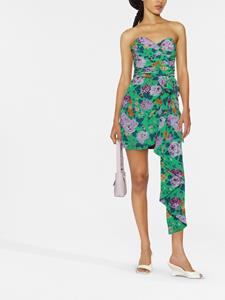 Alessandra Rich Mini-jurk met bloemenprint - Groen