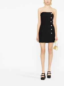alessandrarich Alessandra Rich Mini-jurk met krijtstreep - Zwart