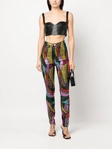 philippplein Philipp Plein Jegging met patchwork - Zwart