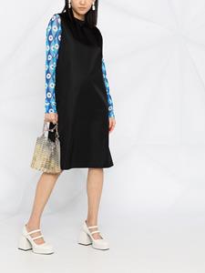 Prada Mouwloze shiftjurk - Zwart