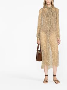 ermannoscervino Ermanno Scervino Zijden midi-jurk - Bruin