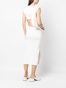 thomkrom Thom Krom Midi-jurk met open rug - Wit