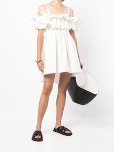 Goen.J Mini-jurk met ruches - Wit