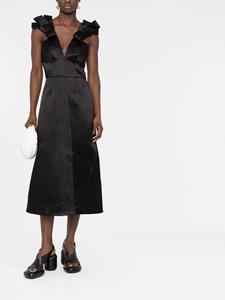 jilsander Jil Sander Midi-jurk met strikdetail - Zwart