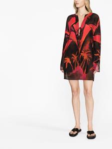 Louisa Ballou Jurk met bloemenprint - Rood