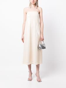 Rokh Glitter midi-jurk - Beige