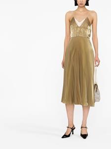 Prada Geplooide midi-jurk - Goud