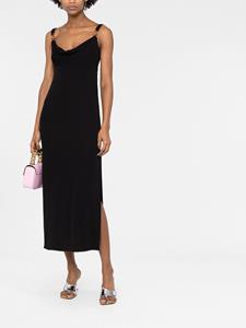 Versace Midi-jurk met Medusa logo - Zwart