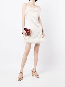 Gilda & Pearl Mini-jurk met veren afwerking - Beige