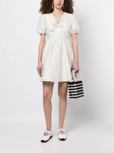 b+ab Midi-jurk met jacquard - Wit