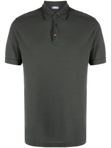 Zanone geruit poloshirt - Groen