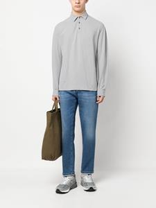 Zanone Ice katoenen poloshirt - Grijs