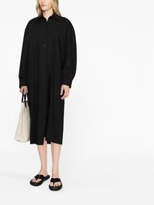 Blousejurk met gedraaide mouwen - Zwart