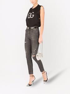 dolce&gabbana Dolce & Gabbana Audrey gerafelde skinny jeans - Grijs