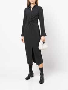 cinqasept Cinq A Sept Gedraaide blousejurk - Zwart