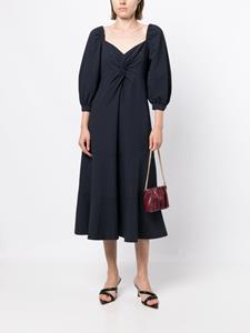 cinqasept Cinq A Sept Midi-jurk met bisschopmouwen - Blauw
