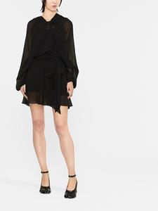 maisonmargiela Maison Margiela Zijden gedrapeerde mini-jurk - Zwart