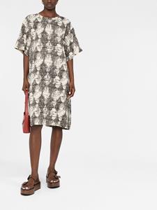 ASPESI T-shirtjurk met print - Beige