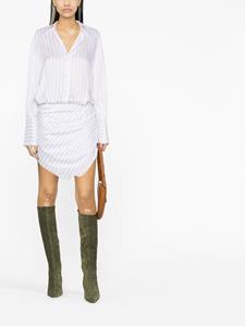 theattico The Attico Gestreepte blousejurk - Wit