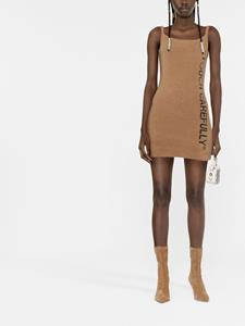 Off-White Mini-jurk met tekst - Bruin
