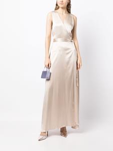 VOZ Maxi-jurk met wikkelhals - Beige