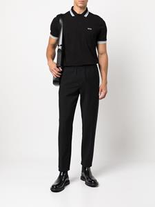 BOSS Poloshirt met geborduurd logo - Zwart