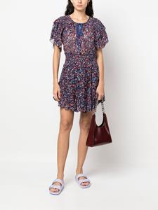 marantétoile MARANT ÉTOILE Florise mini-jurk met bloemenprint - Blauw