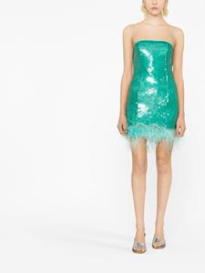 giuseppedimorabito Giuseppe Di Morabito Mini-jurk verfraaid met veren - Blauw