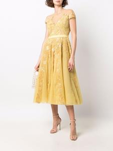 zuhairmurad Zuhair Murad Midi-jurk met borduurwerk - Geel