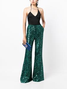 Elie Saab Broek verfraaid met pailletten - Groen