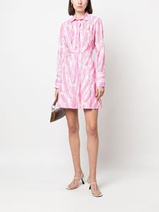 Patou Blousejurk met gestrikte taille - Roze