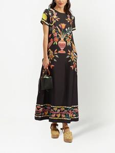 La DoubleJ Midi-jurk met grafische print - Zwart