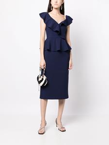 rebeccavallance Rebecca Vallance Midi-jurk met ruche afwerking - Blauw