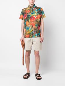 ralphlaurenpurplelabel Ralph Lauren Purple Label Poloshirt met bloemenprint - Bruin