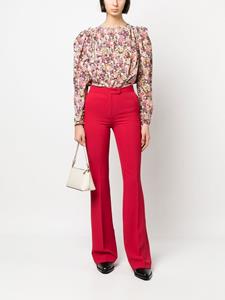 Flared plooibroek - Rood