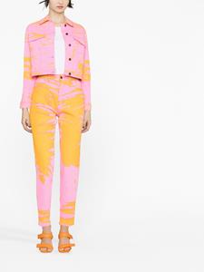 AGR Jeans met abstracte print - Oranje