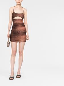 MISBHV Mini-jurk met ruche - Bruin