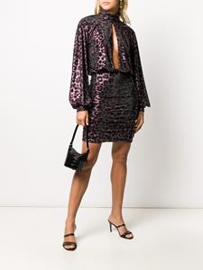 philippplein Philipp Plein Jurk met metallic print - Roze