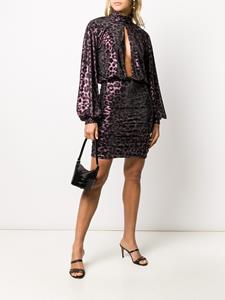 Philipp Plein Jurk met metallic print - Roze