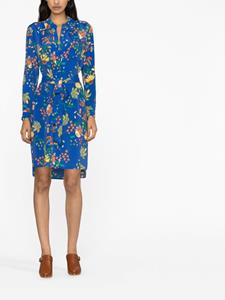 dvfdianevonfurstenberg DVF Diane von Furstenberg Midi-jurk met bloemenprint - Blauw