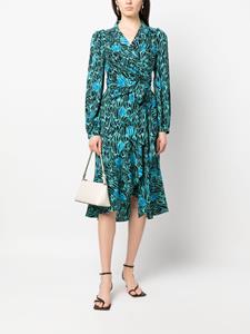 dvfdianevonfurstenberg DVF Diane von Furstenberg Wikkeljurk met bloemenprint - Blauw