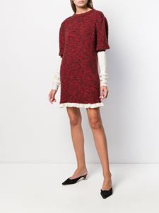 Cashmere In Love Geribbelde sweaterjurk - Rood