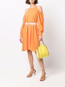 Stella McCartney Off-shoulder midi-jurk - Oranje