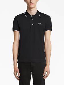Zegna Poloshirt met geborduurd logo - Zwart