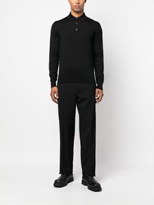 Zegna Gebreid poloshirt - Zwart