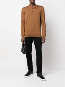 Zegna Gebreide polo - Bruin